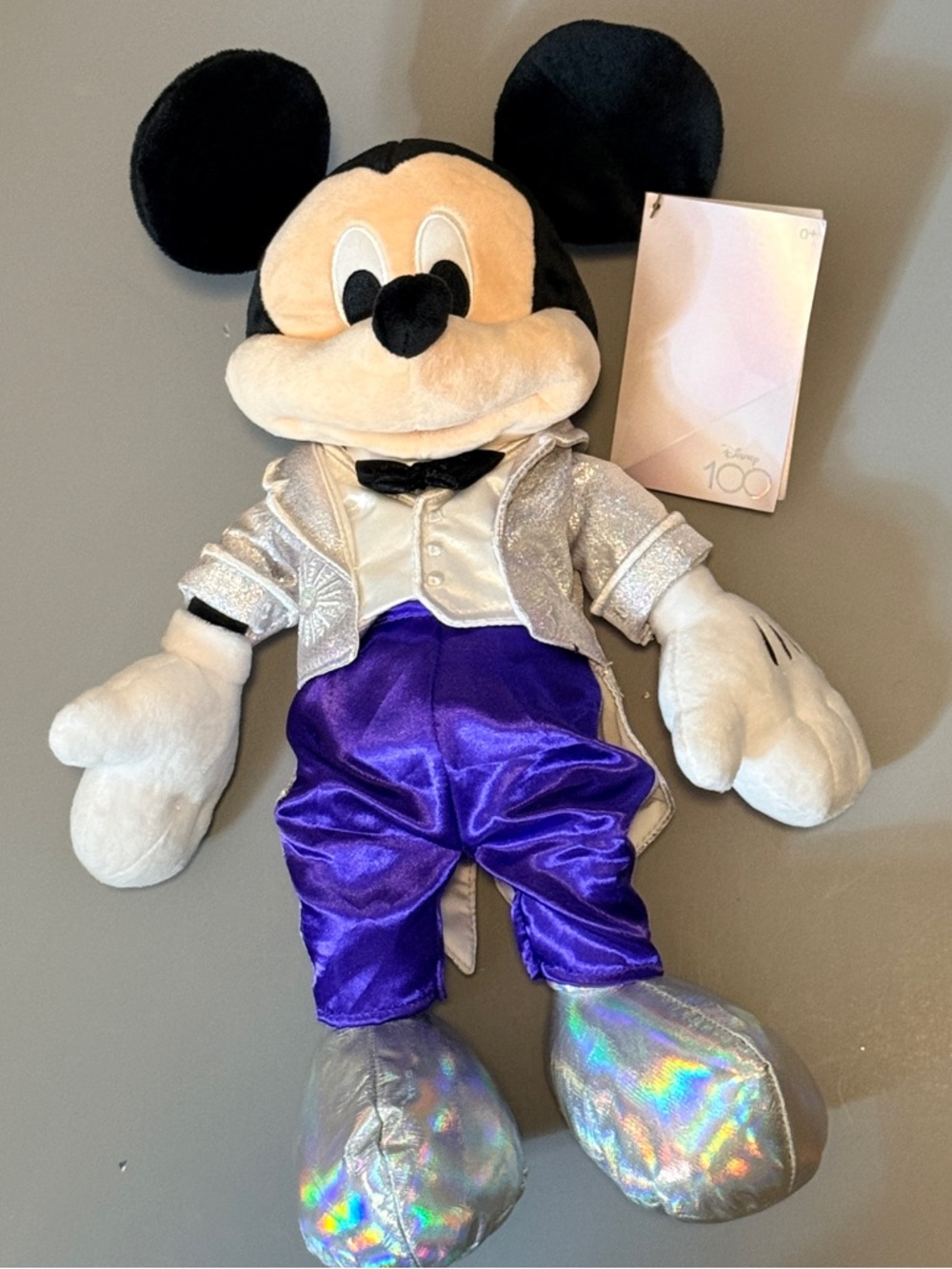 Disney Mickey Mouse Plush in Purple Pants & Silver Jacket